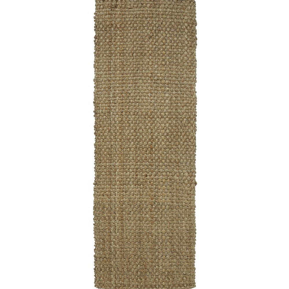 Indian Jute Modern Plain Runner Rugs in Natural